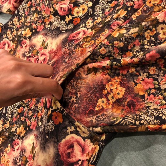 Vintage Fleece Flower Long sleeve dress - Picture 6 of 13